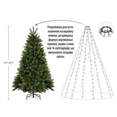 Гірлянда ColorWay Каскад LED 126 9 x 1.5 м 8 функцій (CW-G-126L91CU) Вінниця