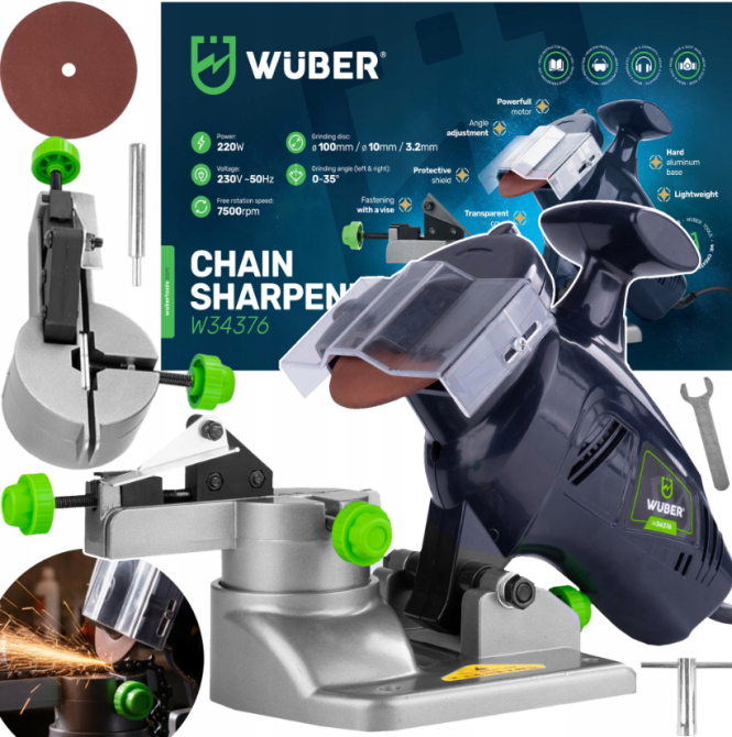Верстат для заточування ланцюгів 220W Wuber (Польща) Київ - фото 1
