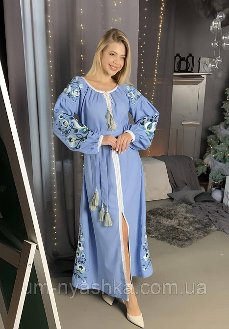 Жіноча вишита сукня на льоні Мальва Кривий Ріг - фото 1