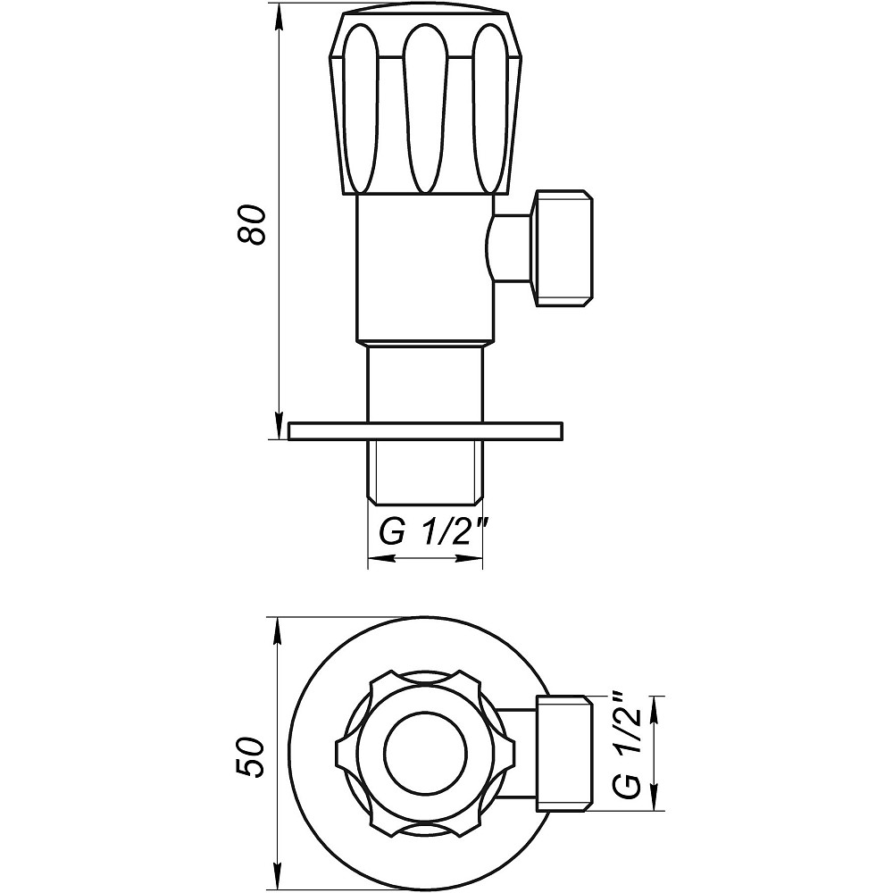 Кран вентильний кутовий Professional 1/2″X1/2″ NV-QP999 Луцьк - фото 5