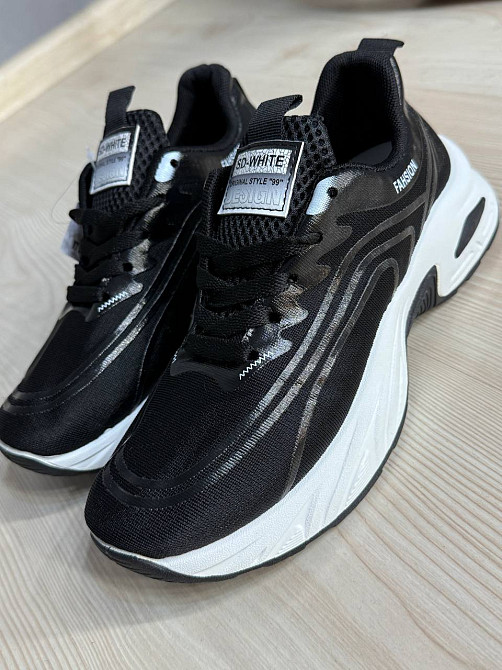 Кроссовки женские Violeta 149-62 на белой подошве текстиль сетка черные, 38, 24 см Киев - изображение 2