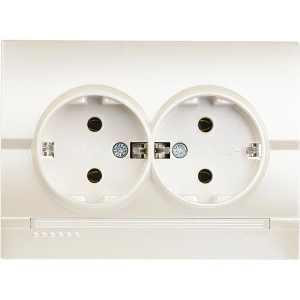 DERIY перлинно-білий металік Розетка внутрішня 2-а із заземленням Лезард Житомир - изображение 1