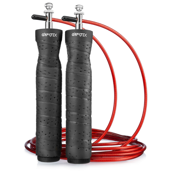 Скакалка Gymtek швидкісна з підшипниками чорна Київ