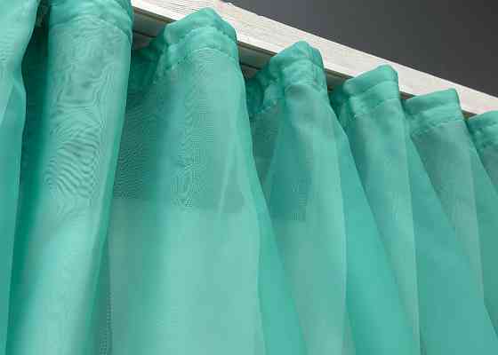 Кухонная занавеска VR-Textil № 069к бирюзовый с белым 280х170 см (52-1194) Киев