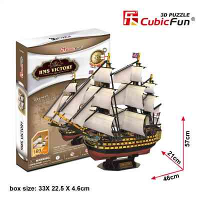 Пазл Cubic Fun Тривимірна головоломка-конструктор HMS Victory (T4019h) Вінниця