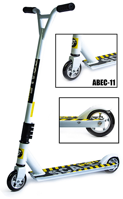 Трюковый самокат Extrem Scale Sports. Подшипники ABEC-9. Белый цвет Одесса - изображение 2
