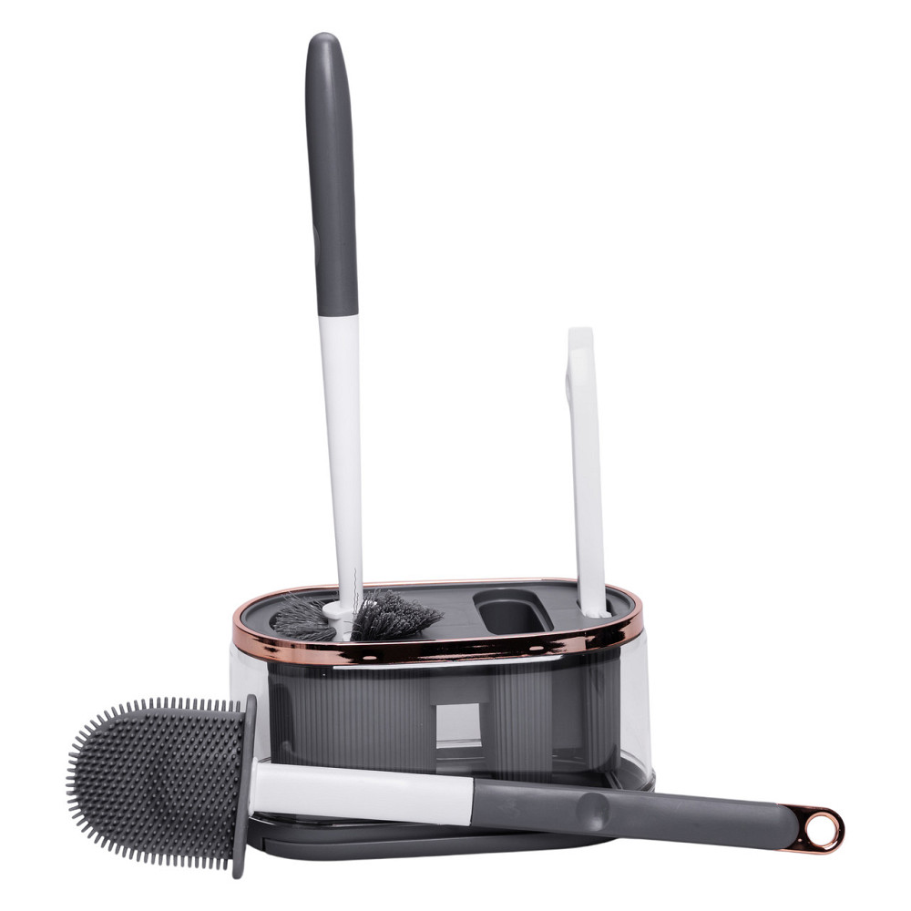 Household Набір для туалету настінний 3 в 1: 2 йоржика + щітка, йорж для унітазу силіконовий з Киев - изображение 7