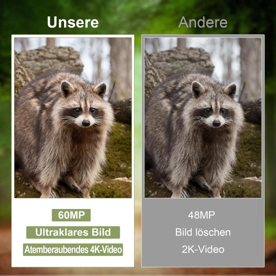 Фотопастка Lutranstra PR5000 Wi-Fi 4K 60Мп: Камера для дикой природы с датчиком движения 0.1с, Ночное видение 25м, IP66 + SD 32GB Киев