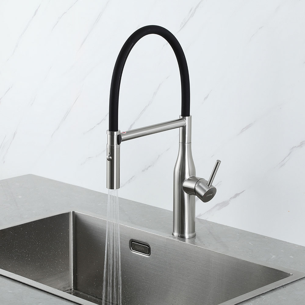 Смеситель для кухни с гибким изливом GAPPO G4098-25 сатин Киев - изображение 3