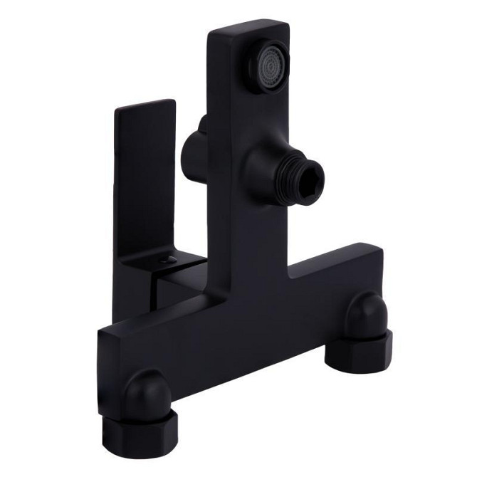 Змішувач для ванни з душовим гарнітуром Qtap Gemini QTGEM259BLM45682 Black Matt Харків - фото 6