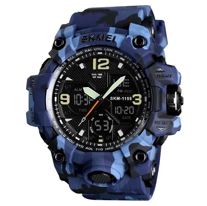 Мужские наручные часы Skmei Hamlet 1155 Синий камуфляж Винница - изображение 1