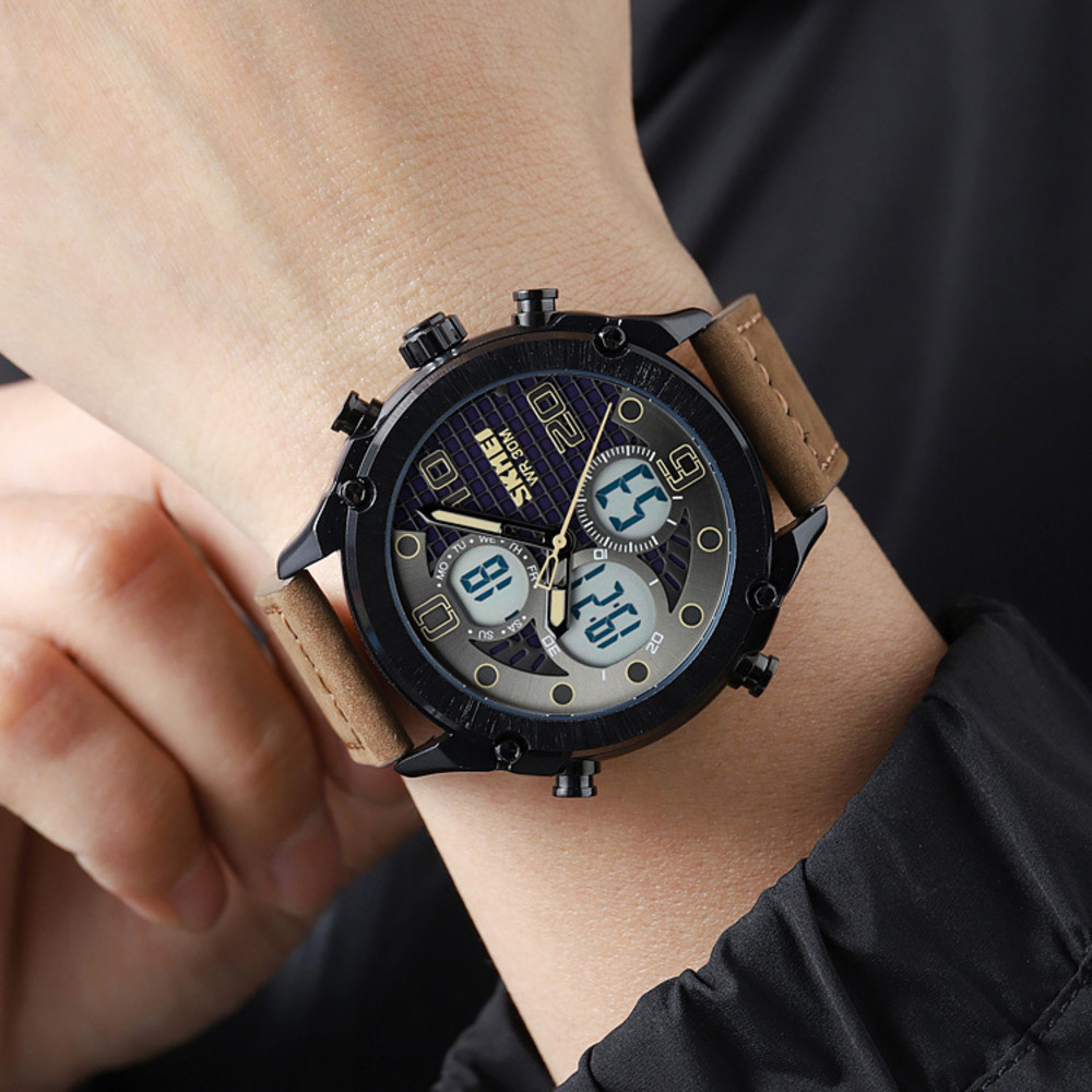 Skmei 1975LDKBNWT Dark Brown-White Leather. SBR Киев - изображение 3