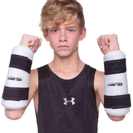 Защита предплечья для тхэквондо Zelart BO-4082-W размер S-XL белый Защита для боевых искусств Киев