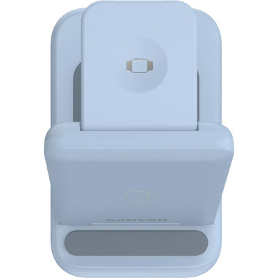 Зарядний пристрій Canyon WS-304 Foldable 3in1 Wireless charger Blue (CNS-WCS304BL) Вінниця - фото 6