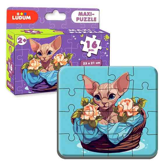 Пазл дитячий максі "Котик 2" ME5032-03, 16 великих елементів Вінниця