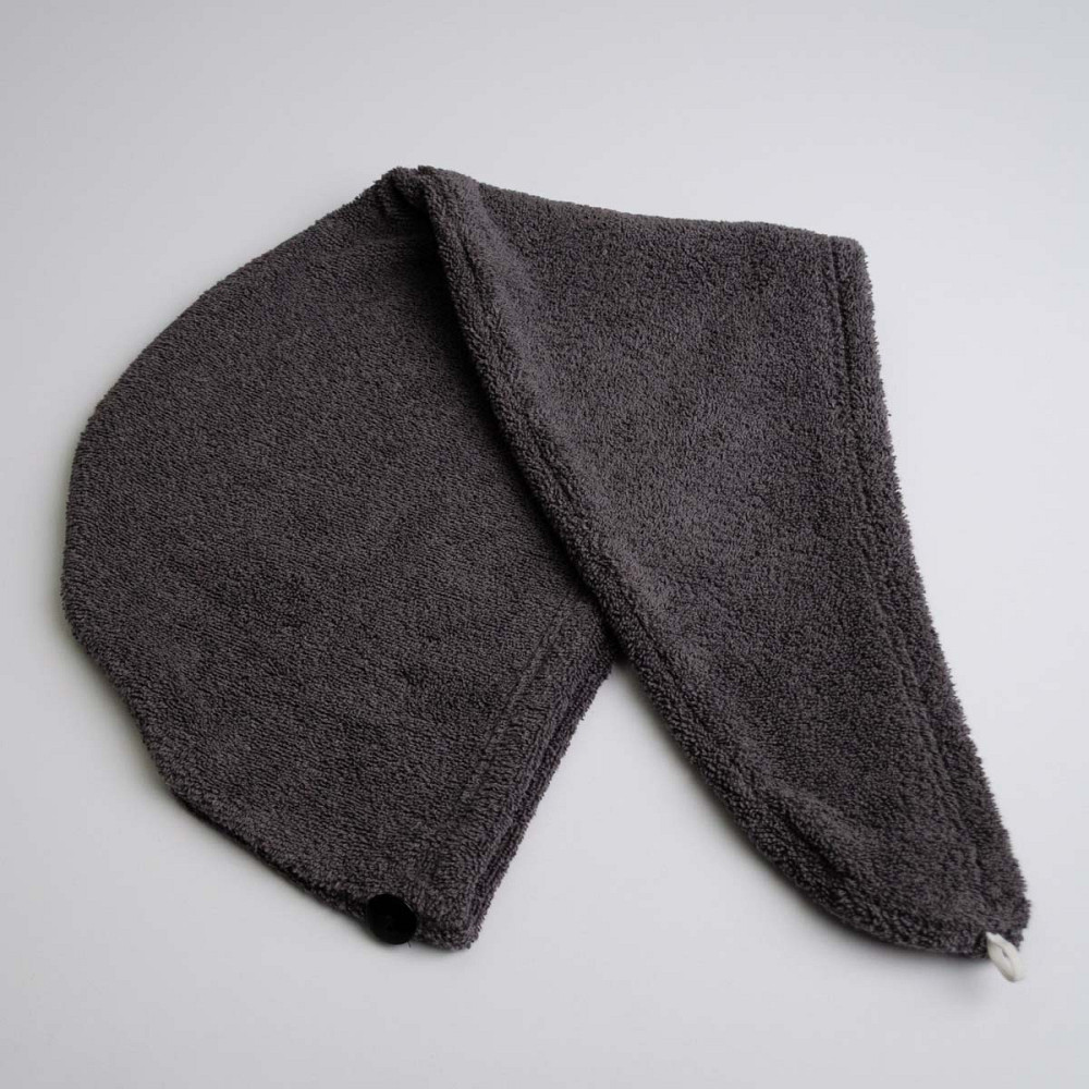 Полотенце для волос тюрбан махровое YouStar 75х26 см 100% Хлопок 400г/м2 (Серый) Сумы - изображение 1