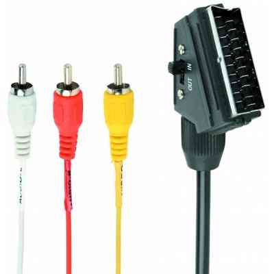 Кабель мультимедийный SCART M to 3xRCA M 1.8m Cablexpert (CCV-519-001) Винница