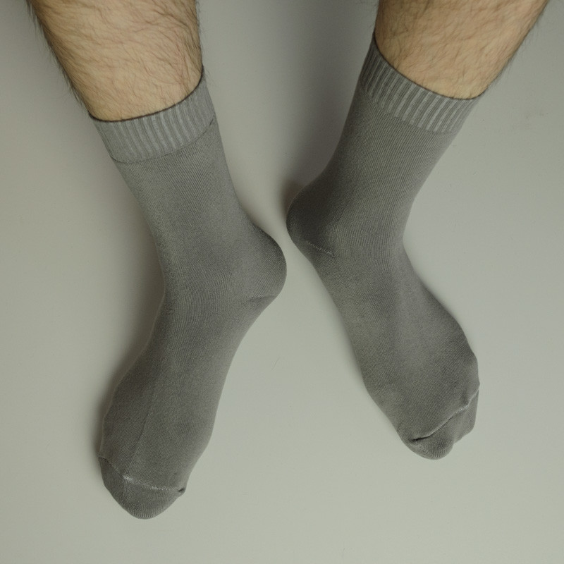 Теплі шкарпетки чоловічі махрові зимові Термо GM Textile Високі 41-46 Світло-Сірий Суми - фото 2
