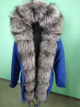 Парка жіноча з хутром чорнобурки Електрик 95 см 60 Харків