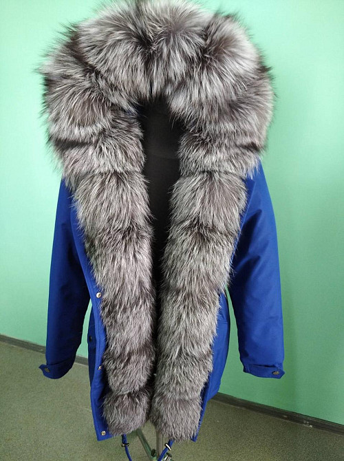Парка жіноча з хутром чорнобурки Електрик 95 см 60 Харків - фото 2