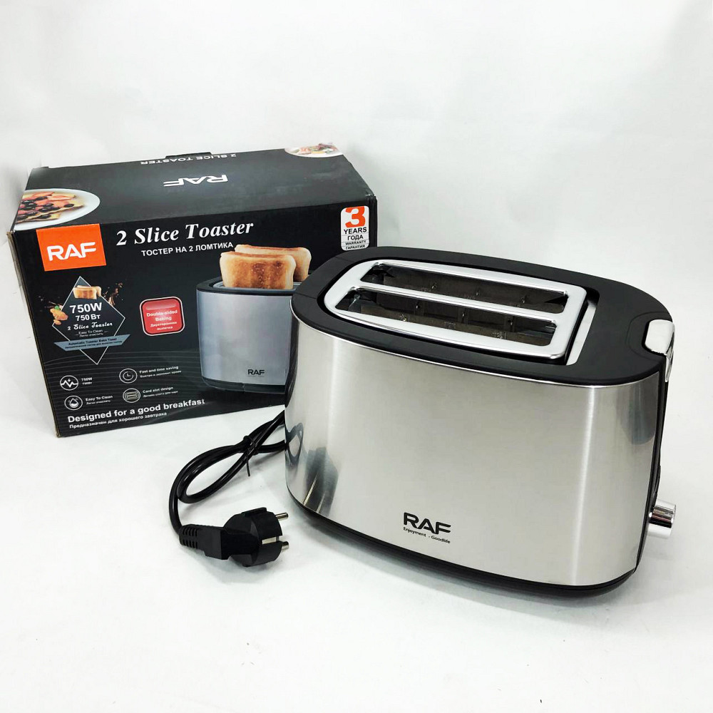 Тостеры для бутербродов RAF R.507 750 Вт, Кухонный тостер для бутербродов Тостер хлеба бытовой HD-57 Львов - изображение 1