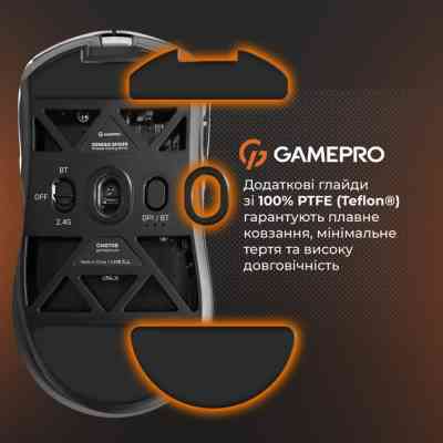 Мишка GamePro Genesis Spider Wireless/Bluetooth/USB Black (GM870B) Вінниця