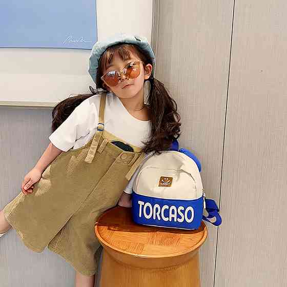 Детский рюкзак TD-620 на одно отделение с ремешком и ушками Blue Киев