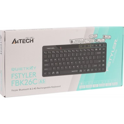 Клавиатура A4Tech FBK26C AS Wireless/Bluetooth Black (4711421000208) Винница - изображение 7