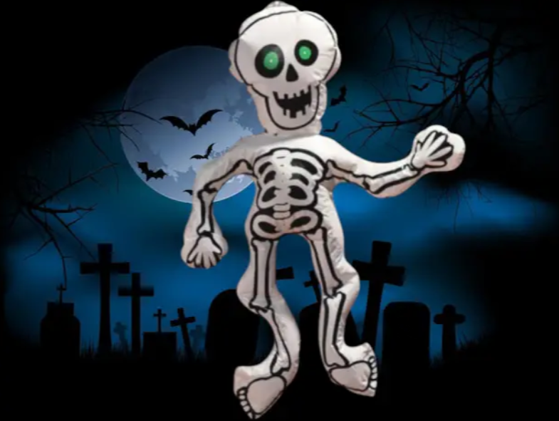 Кулька Хелловін Скелет 73 на 55 см біло-чорний Київ - фото 1