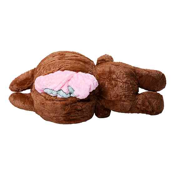 М'яка іграшка Лабубу з пледом 54 см, коричнева Київ