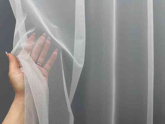 Тюль VR-Textil 1648т Грек-сітка омбре Сірий 300х270 см (42-0623) Київ
