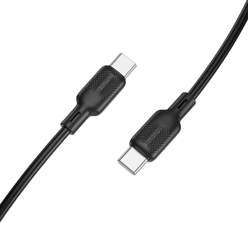 Кабель BOROFONE BX113 Lenny 60W silicone charging data cable C to C(L=1M) Black Одеса - фото 1
