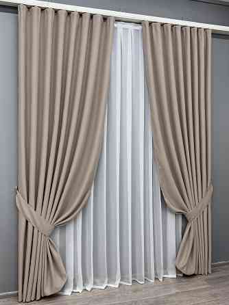 Комплект готових штор VR-Textil Bagema Rvs № 2071ш Світле какао  150х270 см 2 шт (33-1274) Київ