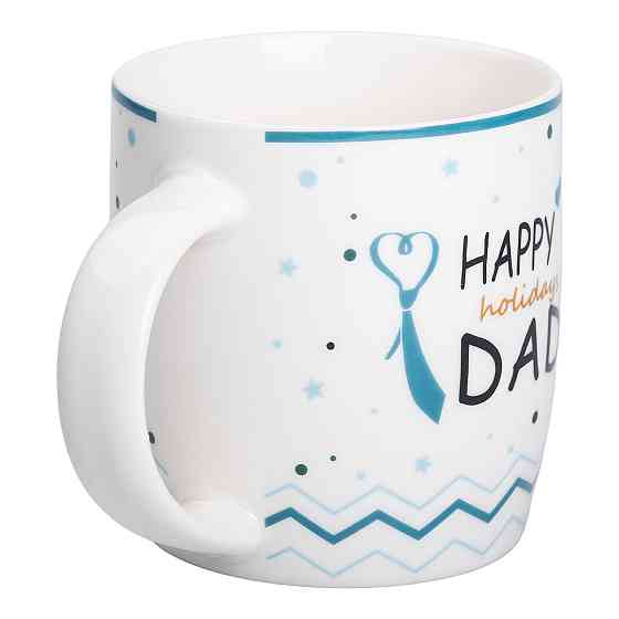 Liling Rongxiang Ceramic Кружка порцелянова з написами 450 (мл) Happy holidays dad RX-N240278HD Коломыя
