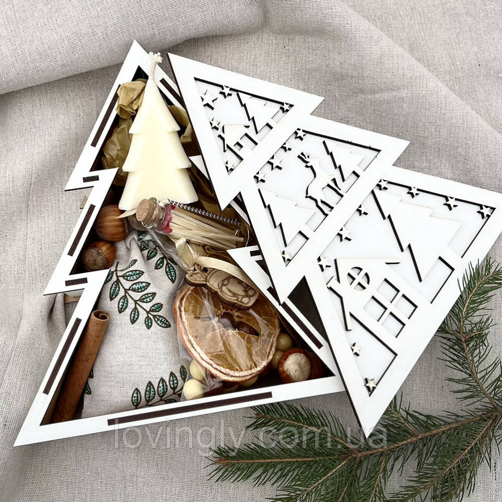 Подарунковий набір у фігурній коробці : воскова свічка, глінтвейн, солодощі Ірпінь - фото 9