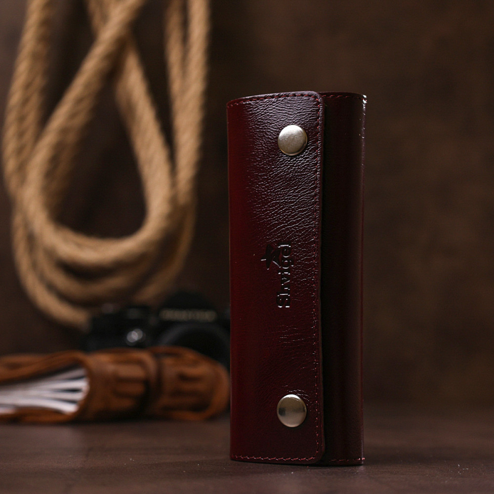 Добротна шкіряна ключниця Бордовий (SHVIGEL) Київ - фото 2