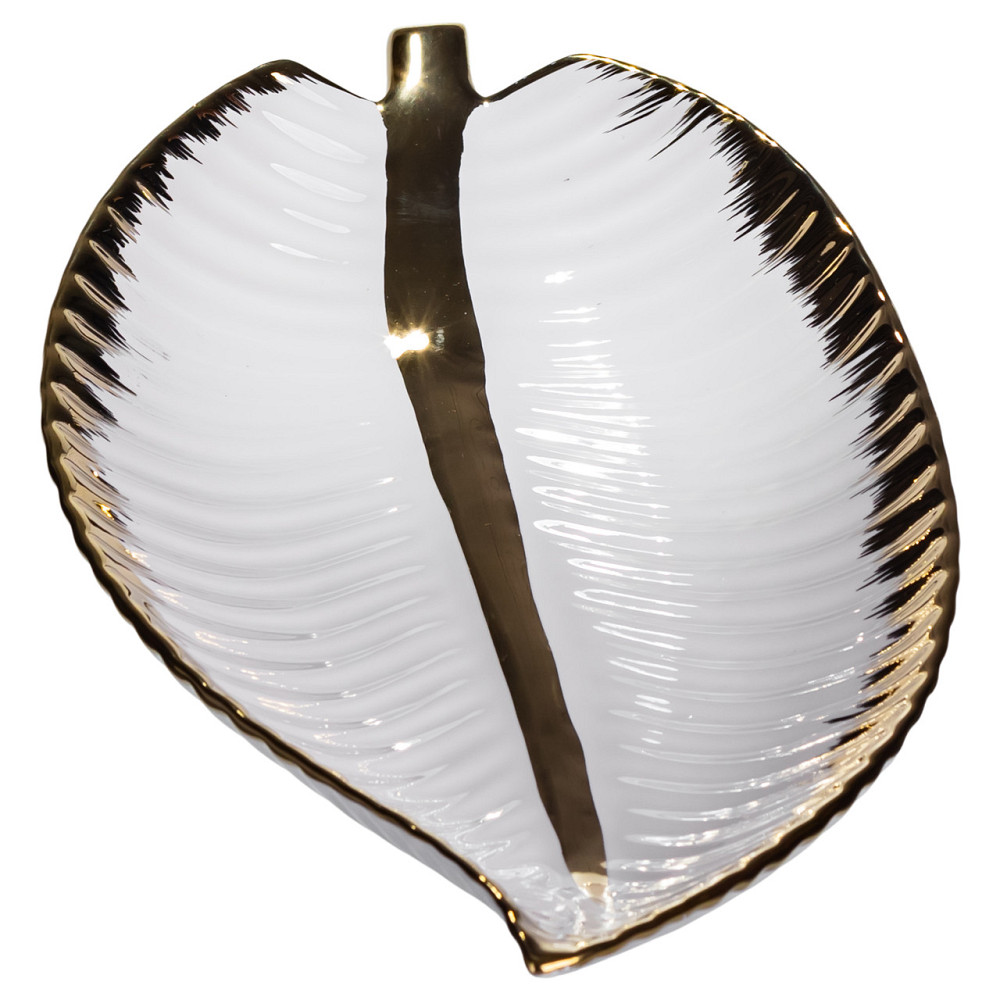 Yiwu Порцелянове блюдо для сервірування стола у формі листя 35×18.5×5 (см) блюдо для подавачі з Коломия - фото 2