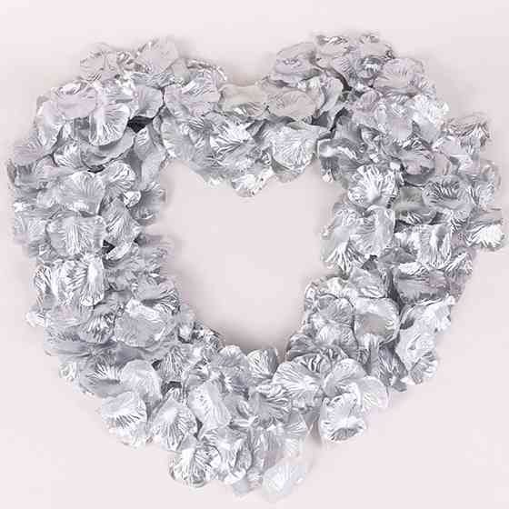 Пелюстки троянд штучні 100 штук 45 на 45 мм сріблястий Київ