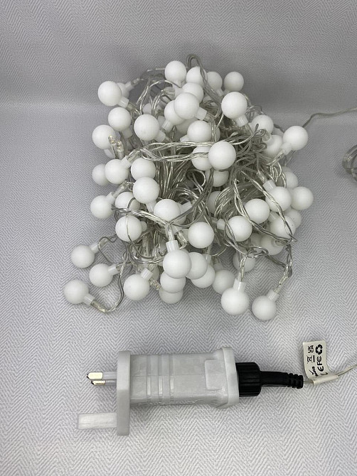 Б/В Світлодіодна гірлянда Augone PI-120LED-8M 8 м, 120 LED, тепле біле світло, декоративні кульки, англійська вилка Київ - фото 8