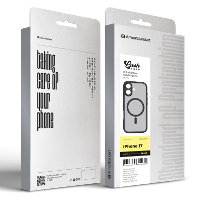 Чехол для мобильного телефона Armorstandart Lush MagCase Apple iPhone 17 Black (ARM87480) Винница - изображение 3