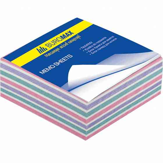 Бумага для заметок Buromax Zebra 80х80x30мм, glued (BM.2252) Винница