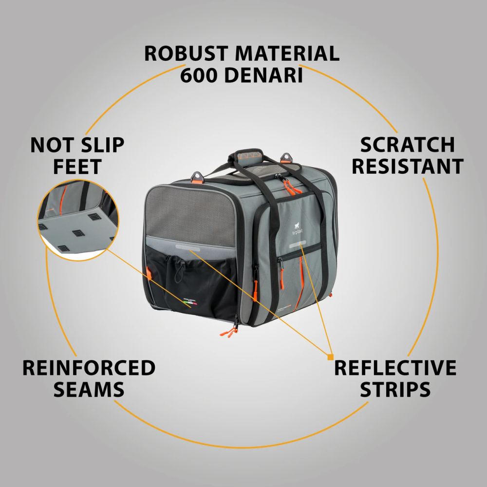 Сумка-переноска для маленьких собак и кошек Ferplast Voyager Carrier Pro (Ферпласт Вояжер Карьер Про) Серый Запорожье - изображение 9