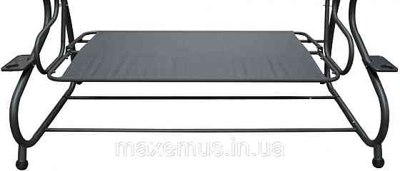 Садовые качели Bonro Garden 4-х местная раскладная с навесом качели для сада и дачи зеленая Мостиська