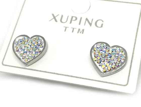 Серьги женские из медицинской стали Сердце Киев