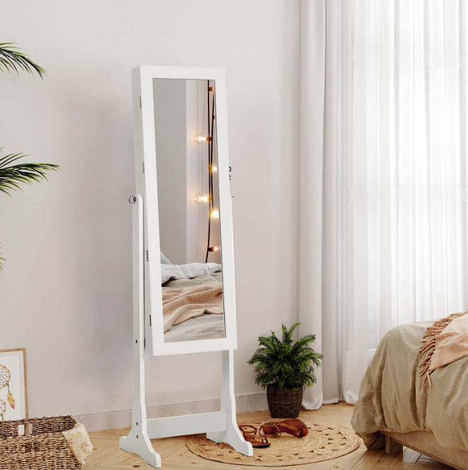 Підлогове дзеркало-шафа Leobert Insignia з підсвіткою білий Київ - фото 2