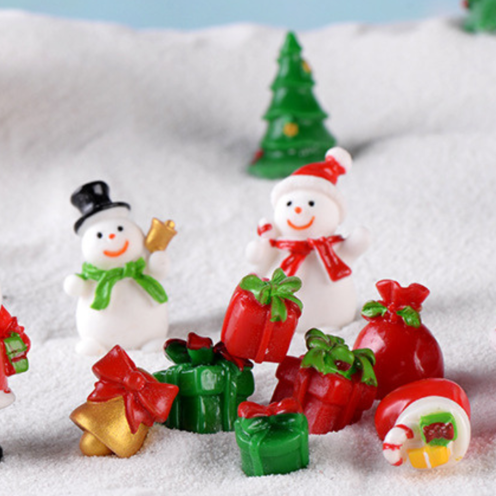 Мініатюрні фігурки Подарунки, різдвяні вінчики для мікропейзажу та виробів Мішек із подарунками Одеса - фото 2