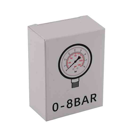 Манометр 8 атм. 50 мм нижнє під'єднання сталевий корпус Київ
