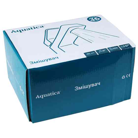 AQUATICA Смеситель HL Ø35 для ванны гусак прямой 150мм дивертор выносной картриджный AQUATICA H Киев