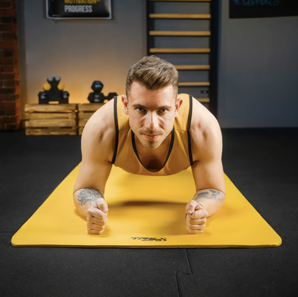 Коврик для йоги TX-019NGM NBR 1см 190х80 жовтий Київ - фото 4