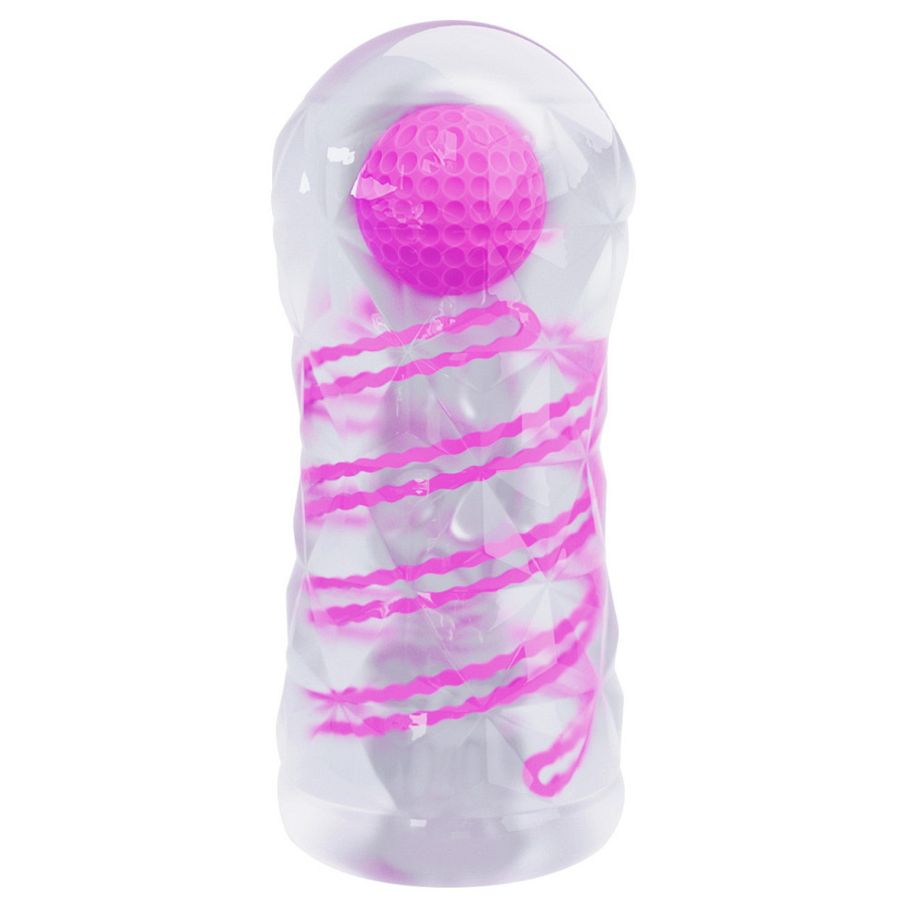 Прозорий мастурбатор вагіна PRETTY LOVE - Transparent masturbator,TPR pink Sex Aura Київ - фото 6